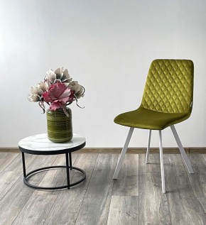 Стул DAIQUIRI BLUVEL-75 OLIVA / белый каркас, велюр М-City в Полевском - polevskoy.mebel24.online | фото 3