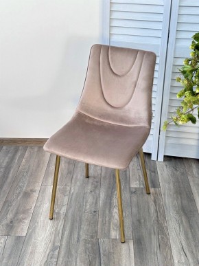 Стул ELLI BLUVEL-40 Бежевый, велюр / золотой каркас М-City в Полевском - polevskoy.mebel24.online | фото 3