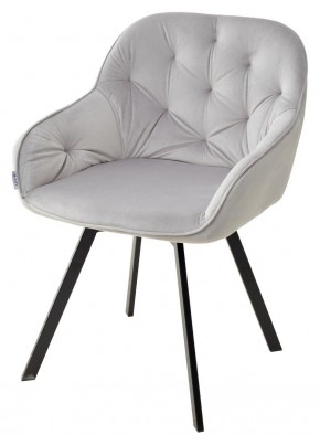 Стул GALE 360 град. поворот. BLUVEL-03 LIGHT GREY, велюр/ черный каркас, М-City в Полевском - polevskoy.mebel24.online | фото 1
