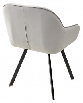 Стул GALE 360 град. поворот. BLUVEL-03 LIGHT GREY, велюр/ черный каркас, М-City в Полевском - polevskoy.mebel24.online | фото 4