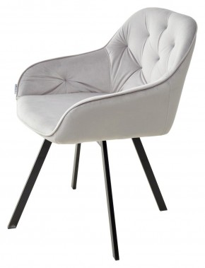Стул GALE 360 град. поворот. BLUVEL-03 LIGHT GREY, велюр/ черный каркас, М-City в Полевском - polevskoy.mebel24.online | фото 5