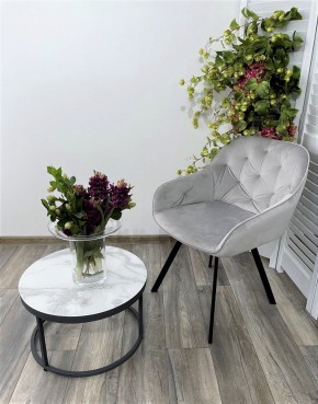 Стул GALE 360 град. поворот. BLUVEL-03 LIGHT GREY, велюр/ черный каркас, М-City в Полевском - polevskoy.mebel24.online | фото 6