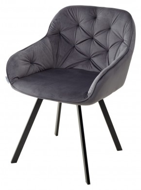Стул GALE 360 град. поворот. BLUVEL-14 GREY, велюр/ черный каркас, М-City в Полевском - polevskoy.mebel24.online | фото 4