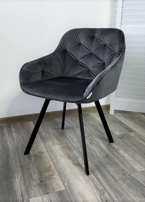 Стул GALE 360 град. поворот. BLUVEL-14 GREY, велюр/ черный каркас, М-City в Полевском - polevskoy.mebel24.online | фото 6