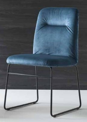 Стул GRETA CB/1904 MET.P15 MATT BLACK/ VENICE S0J OCEAN BLUE в Полевском - polevskoy.mebel24.online | фото