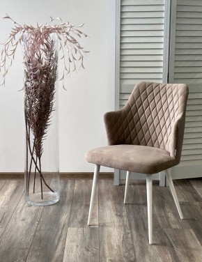 Стул HERMAN 360 град. ЛАТТЕ #25, велюр / белый каркас М-City в Полевском - polevskoy.mebel24.online | фото 2