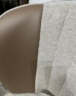 Стул HERMES WZ2042-02 светло-бежевый фактурный велюр/ HK017-31 серо-коричневый PU, М-City в Полевском - polevskoy.mebel24.online | фото 2