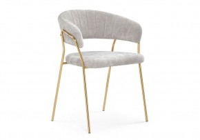 Стул на металлокаркасе Kamelia 1 light gray fabric / gold в Полевском - polevskoy.mebel24.online | фото