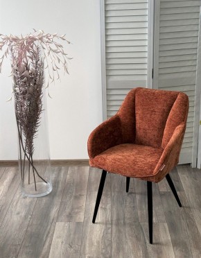 Стул REFLET 3018-09 терракотовый, шенилл / черный каркас, ®DISAUR в Полевском - polevskoy.mebel24.online | фото 3