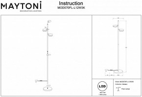 Торшер Maytoni Fad MOD070FL-L12W3K в Полевском - polevskoy.mebel24.online | фото 3