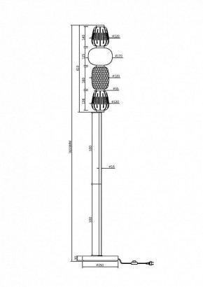 Торшер Maytoni Pattern MOD267FL-L32CH3K в Полевском - polevskoy.mebel24.online | фото 2