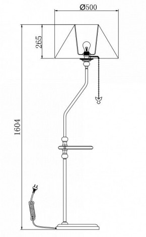 Торшер с полкой Maytoni Bouquet ARM023-FL-01-S в Полевском - polevskoy.mebel24.online | фото 3