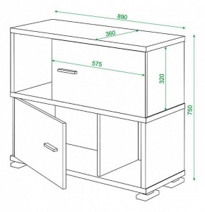 Тумба комбинированная Домино СБ-30/2 в Полевском - polevskoy.mebel24.online | фото 3
