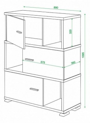 Тумба комбинированная Домино СБ-30/3 в Полевском - polevskoy.mebel24.online | фото 3