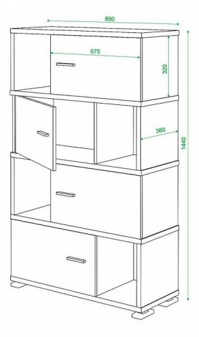 Тумба комбинированная Домино СБ-30/4 в Полевском - polevskoy.mebel24.online | фото 3