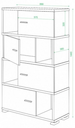 Тумба комбинированная Домино СБ-30/4 в Полевском - polevskoy.mebel24.online | фото 3