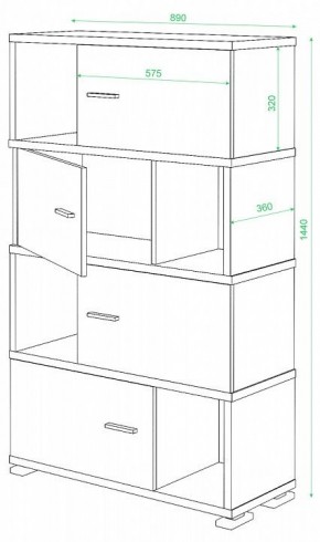 Тумба комбинированная СБ-30/4 в Полевском - polevskoy.mebel24.online | фото 2