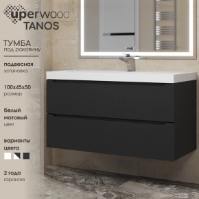Тумба под раковину Uperwood Tanos 100 см, подвесная, черная матовая в Полевском - polevskoy.mebel24.online | фото 3