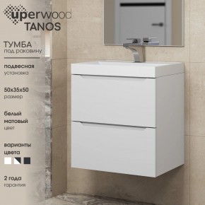 Тумба под раковину Uperwood Tanos 50 см, подвесная, белая матовая в Полевском - polevskoy.mebel24.online | фото 6
