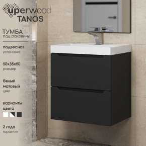 Тумба под раковину Uperwood Tanos 50 см, подвесная, черная матовая в Полевском - polevskoy.mebel24.online | фото 4