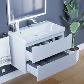 Тумба под раковину Uperwood Tanos 80 см, подвесная, белая матовая в Полевском - polevskoy.mebel24.online | фото 2