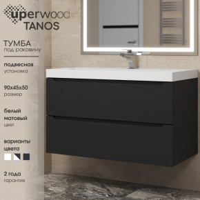 Тумба под раковину Uperwood Tanos 90 см, подвесная, черная матовая в Полевском - polevskoy.mebel24.online | фото 3