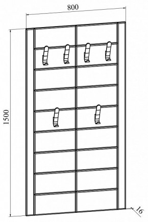 Вешалка настенная Изабель ИЗ-80 в Полевском - polevskoy.mebel24.online | фото 2