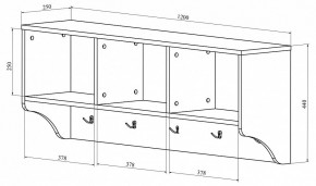 Вешалка-полка ДримСтар ДС-30 в Полевском - polevskoy.mebel24.online | фото 2