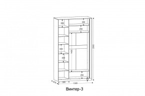 ВИНТЕР 3 Шкаф 3-х створчатый в Полевском - polevskoy.mebel24.online | фото 2
