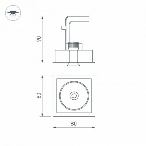 Встраиваемый светильник Arlight CL-SIMPLE-S80x80-9W Day4000 (BK, 45 deg) 026875 в Полевском - polevskoy.mebel24.online | фото 9
